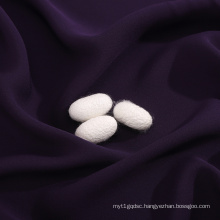 Wholesale custom silk moss crepe purple 100% silk customised crepe organic pure silk cloth